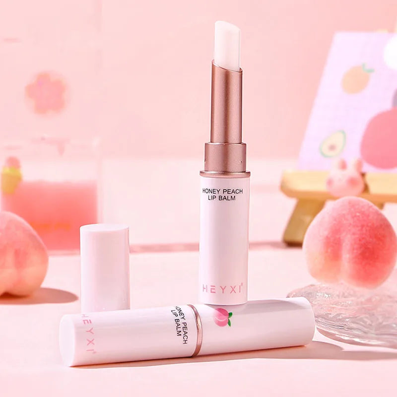 Honey Peach Color-Changing Lip Balm – Moisturizing Lip Plumper Hydrating Nourishing Lip Care Cosmetic