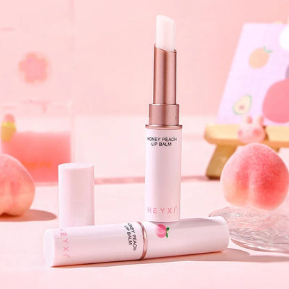 Honey Peach Color-Changing Lip Balm & Lipstick – Hydrating Lip Plumper, Moisturizing & Nourishing Beauty Care Cosmetics for Soft Smooth Lips
