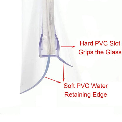 Shower Glass Door Seal Strip - 4–6mm Rubber Weatherproof Seal for Bath Screens and Glass Doors