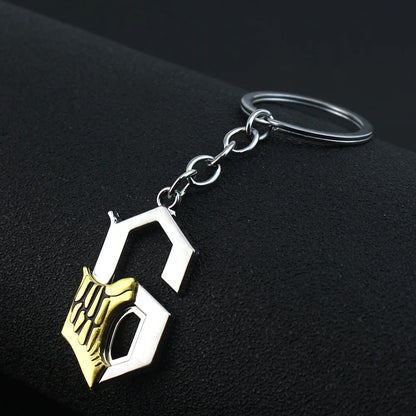 Grimmjow Jaegerjaquez Anime Keychain Necklace - 6th Blade Logo Cosplay Jewelry Fan Collectible Gift