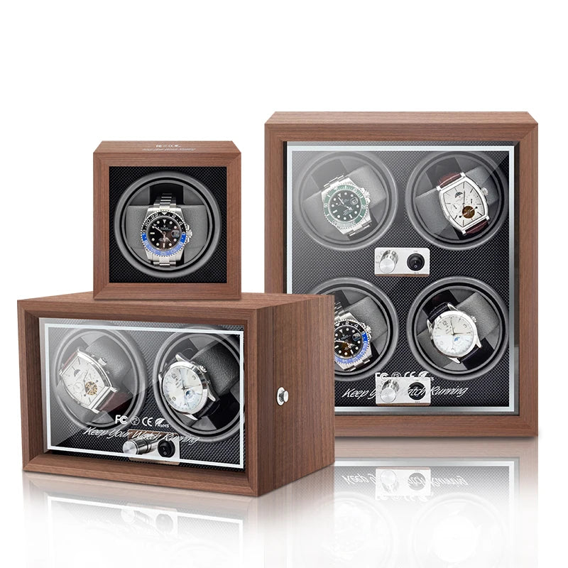 IBBETON Luxury Wood Watch Winder – 1 Slot High-End Automatic Watch Box with Mabuchi Motor & Storage Cabinet