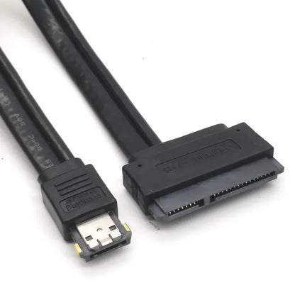 SATA HDD Power Adapter Cable - 7+15Pin to 22Pin eSATA USB 2.0 Adapter for 2.5 & 3.5-Inch Drives