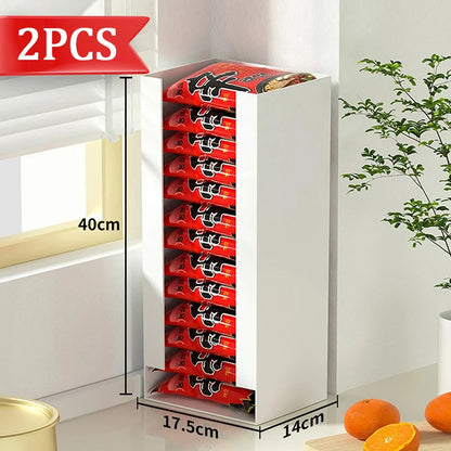 Ramen & Instant Noodle Storage Box – Multi-Function Kitchen Organizer for Cups, Tissues, Facial Masks, Tabletop Storage