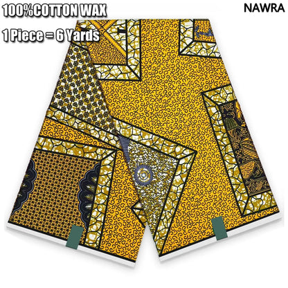 2026 African Real Wax Print Fabric - 100% Cotton Ghana Style Soft Ankara Pagne