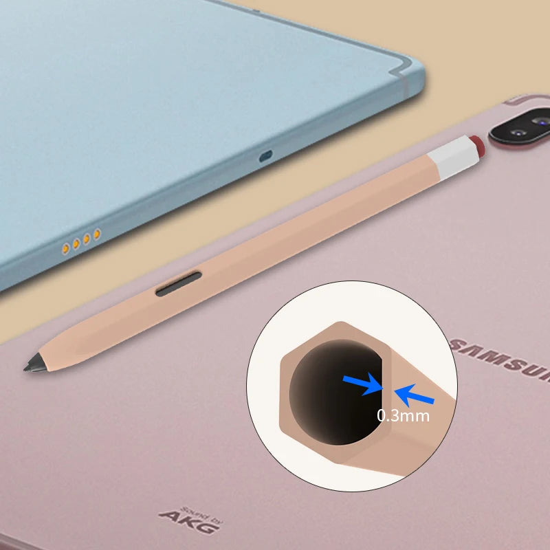 Silicone Pencil Case for Samsung Galaxy Tab - Touch Stylus Pen Cover in Solid Color for S6 Lite, S7 FE, S8 Ultra, and S9 Plus