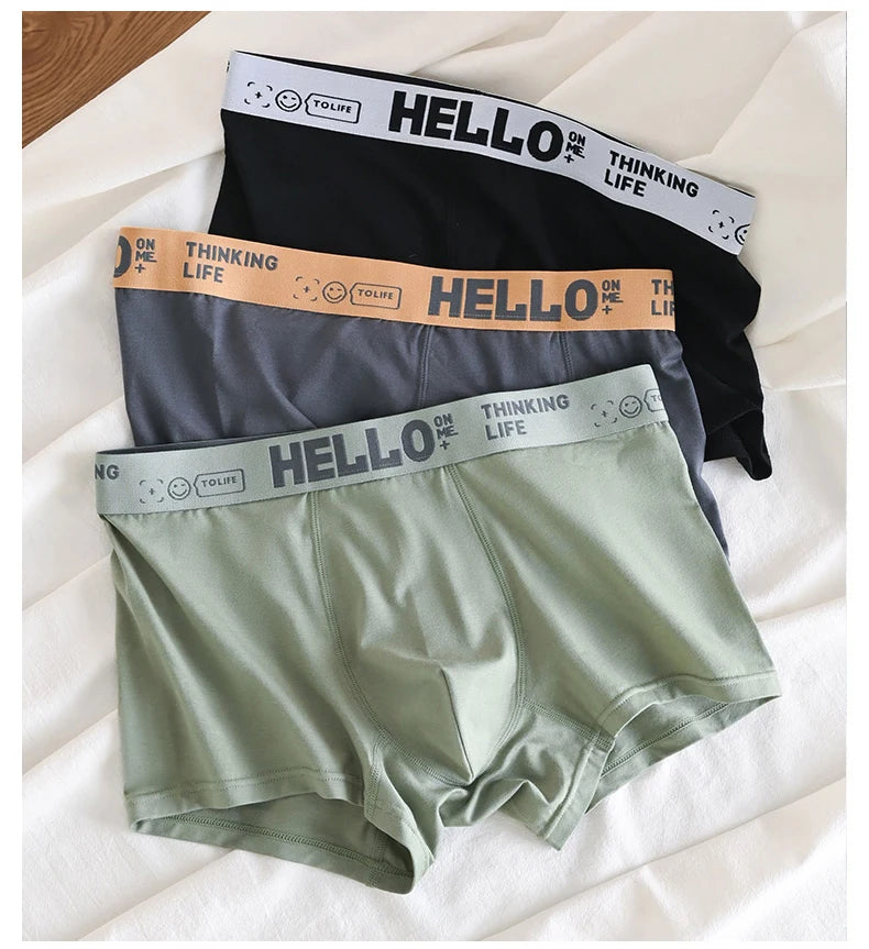 1/5PCS Men's Breathable Underwear – Comfy, Quick-Drying Stretchy Boxer Trunks, Sexy & Trendy Boxer Panties