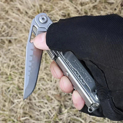 SWISS TECH 11-in-1 Mini Multitool - Folding EDC Camping Tool with Scissors, Screwdriver & Clip