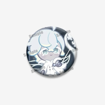 Cookie Run Kingdom Meringue & Jellyfish Enamel Badge – Round Brooch for Backpack, Jewelry Pin & Party Gift