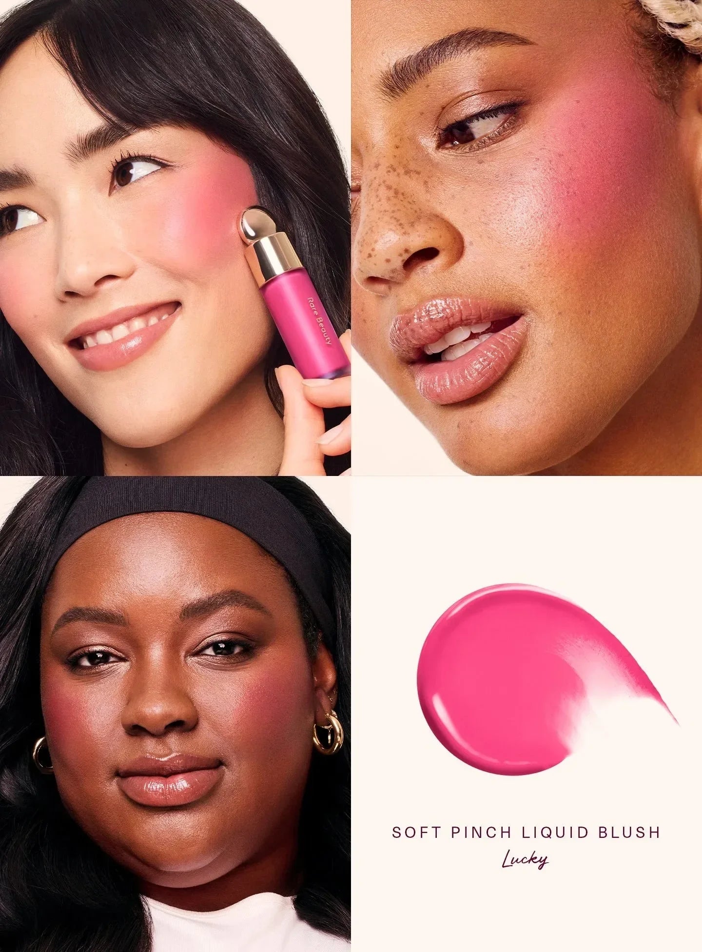 Rare Beauty Soft Pinch Liquid Blush – Long-Lasting Silky Smooth Buildable Flush Makeup, Seamless Matte Dewy Finish Cheek Color