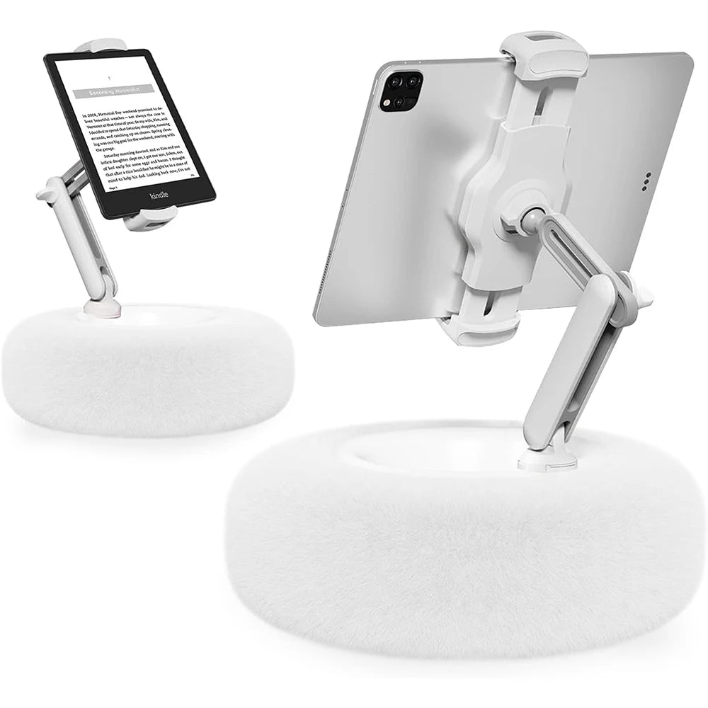 2024 Plush Pillow Phone and Tablet Stand - Adjustable Desktop Bracket for Live Streaming and Video Chats - Lazy Tablet Holder