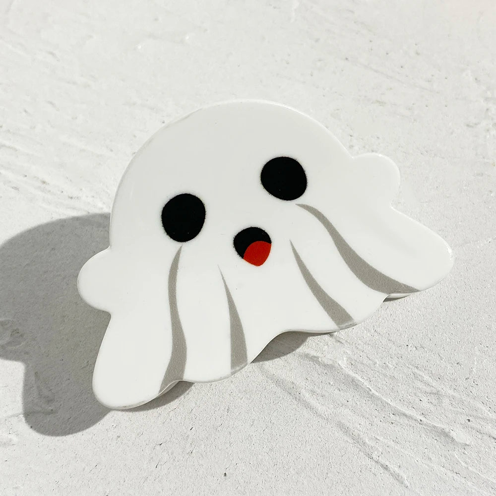 AENSOA Halloween Hairpin | Pumpkin, Skull, Butterfly & Ghost Acrylic Shark Clip for Women