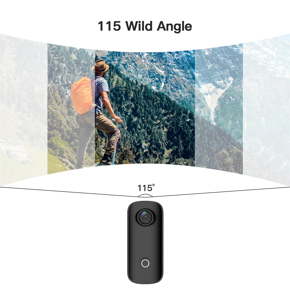 SJCAM C100 Plus 4K Action Camera — 30M Waterproof WiFi Sport Cam with EIS for Bike & Motorcycle Helmets