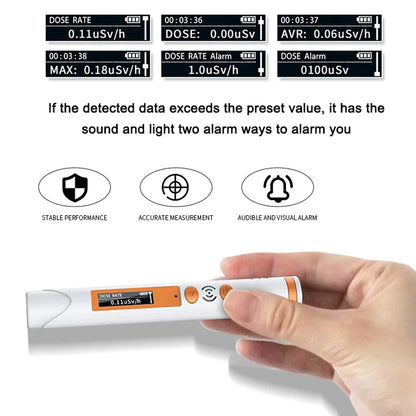 HFS-P3 Pocket Pen Nuclear Radiation Detector – Geiger Counter for X, Y, and β Ray Dose with Alarm Dosimeter
