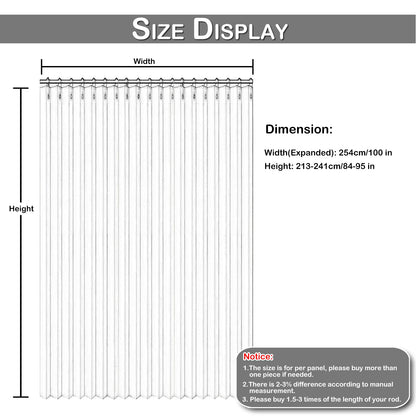 Extra Large Blackout Waterproof Curtain – Thermal Insulated Sliding Door & Shower Drapes for Living Room & Bedroom