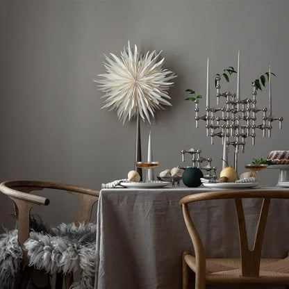 Metal Molecular Structure Candle Holder – Nordic Silver Candelabra Centerpiece for Living Room Decor & Gift
