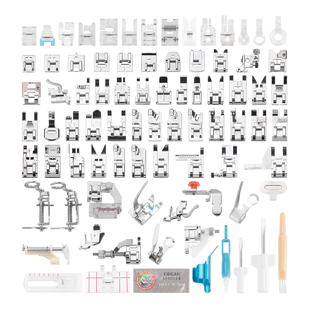 82-Piece Sewing Machine Presser Foot Set - Multifunctional Professional Accessories Kit