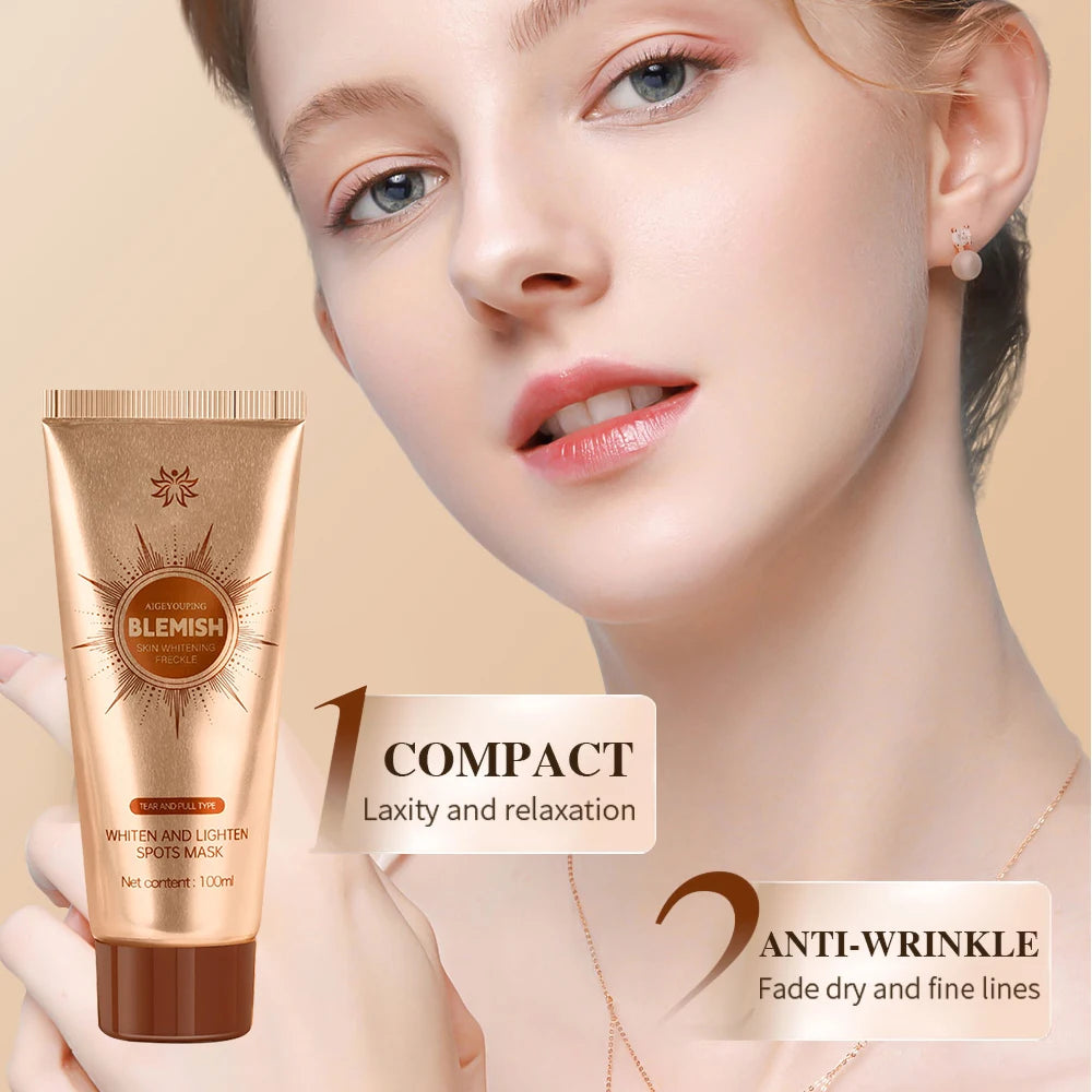 Whitening & Spot-Lightening Peel-Off Facial Mask – Anti-Blemish, Freckle Correcting, Pore-Cleansing & Brightening Moisturizing Mask
