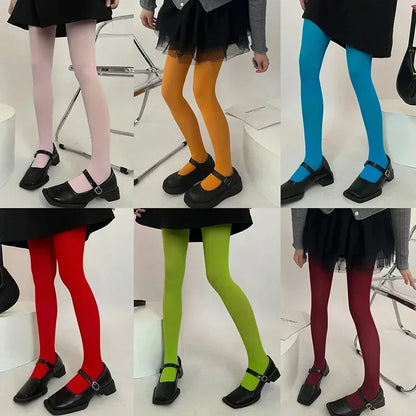 17-Color Women’s Velvet Tights - Seamless High-Stretch Anti-Run Pantyhose & Long Stockings