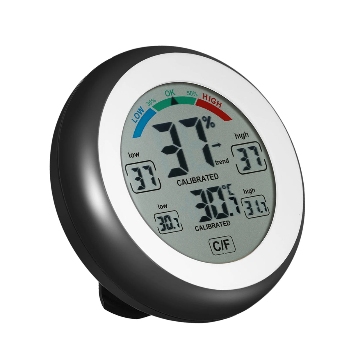 Digital Thermometer Hygrometer - Mini Temperature & Humidity Meter with °C/°F Display and Max/Min Trend Tracking