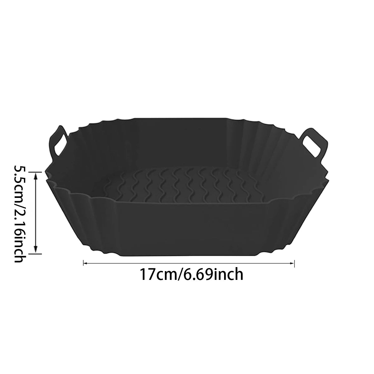 Reusable Silicone Air Fryer Liner Basket with Non-Stick Baking Tray & Pizza Pan for Kitchen Cooking