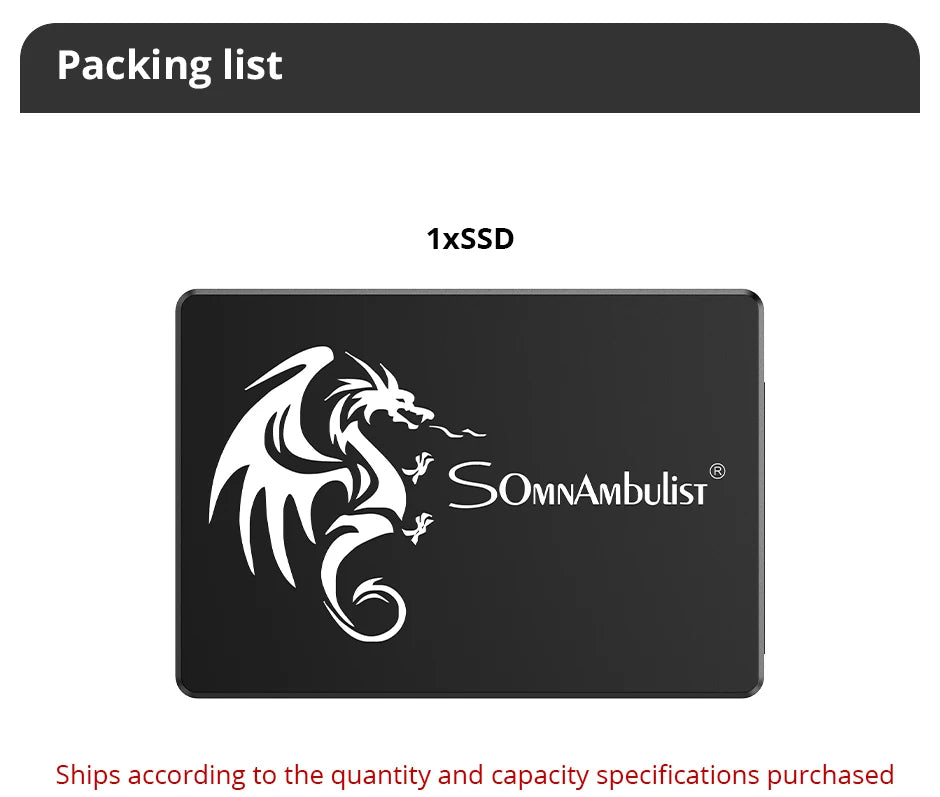 SomnAmbulist SATA3 Internal SSD – 120GB to 2TB Solid State Drive for PC & Laptop (2.5 Inch)   2/2
