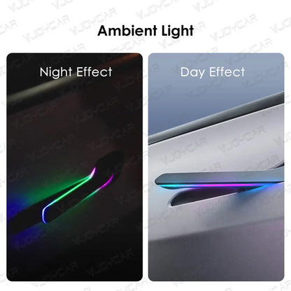2025 6th Gen Wireless Auto Door Handle – Tesla Model 3 & Y, Highland/Juniper, Colorful with LED Light