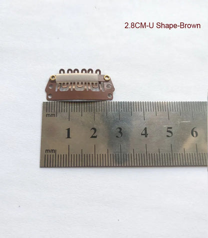 50Pcs Wig Clips Snap Clips - 2.3cm-3.6cm Black & Brown Hair Extension Weft Clips for Wig Styling & Hair Tools