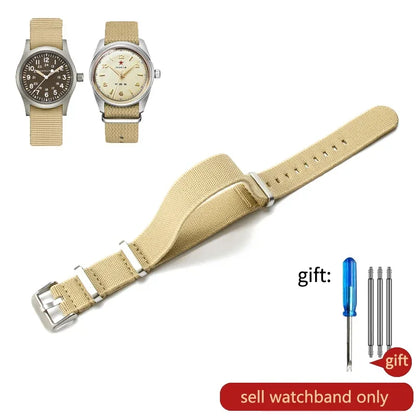 60's French Army Nylon Watch Strap - Woven Military Watch Band for Rolex, Seiko, Tudor & Omega