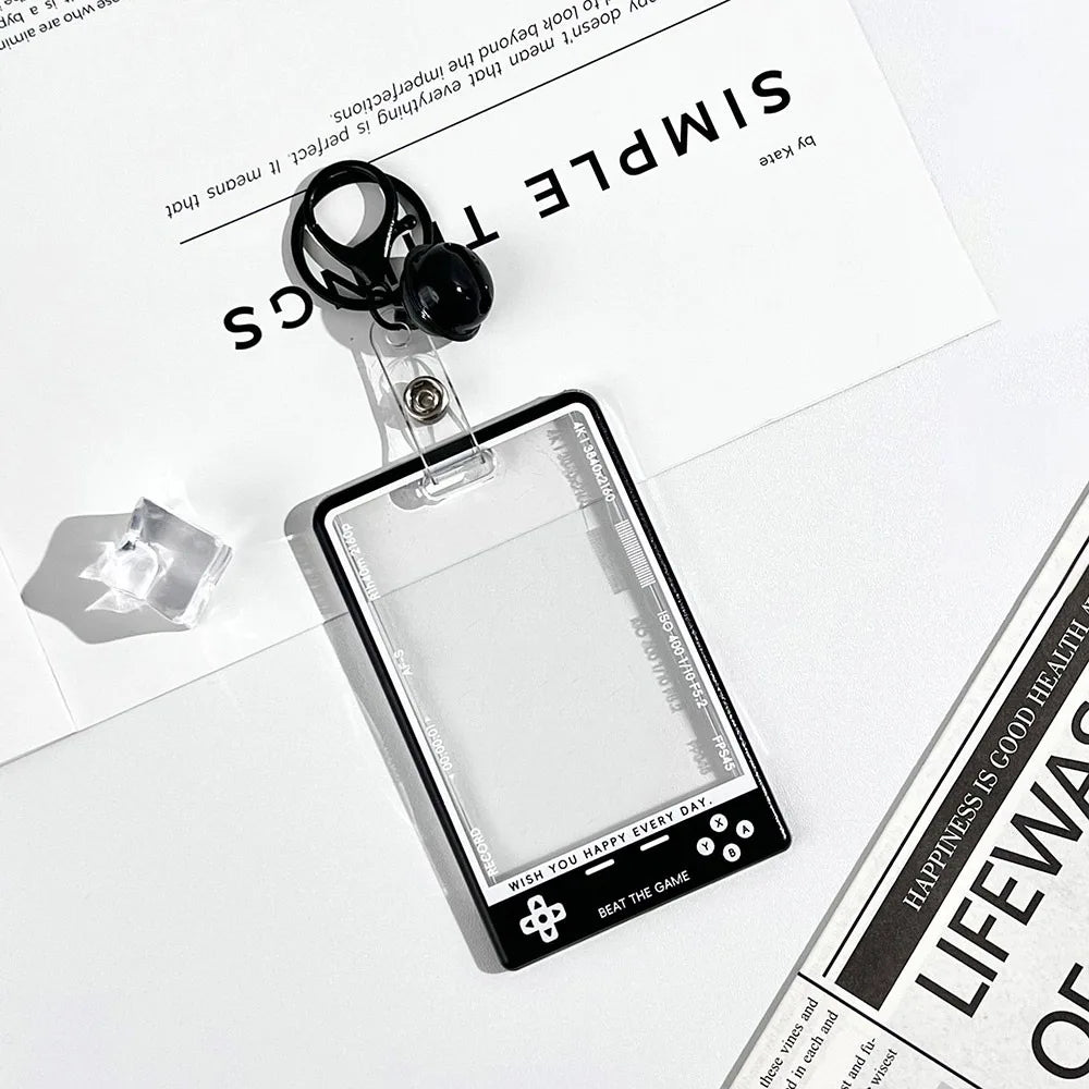 Kpop Card Holder — Fashion Transparent Student ID & Photocard Protector with String for Kids & Idol Fans