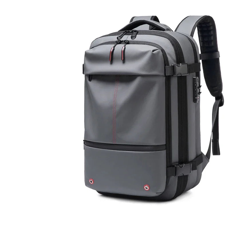17-Inch Travel Laptop Backpack for Men - Vacuum Compression Business and School Backpack with Large Capacity for Outdoor Use