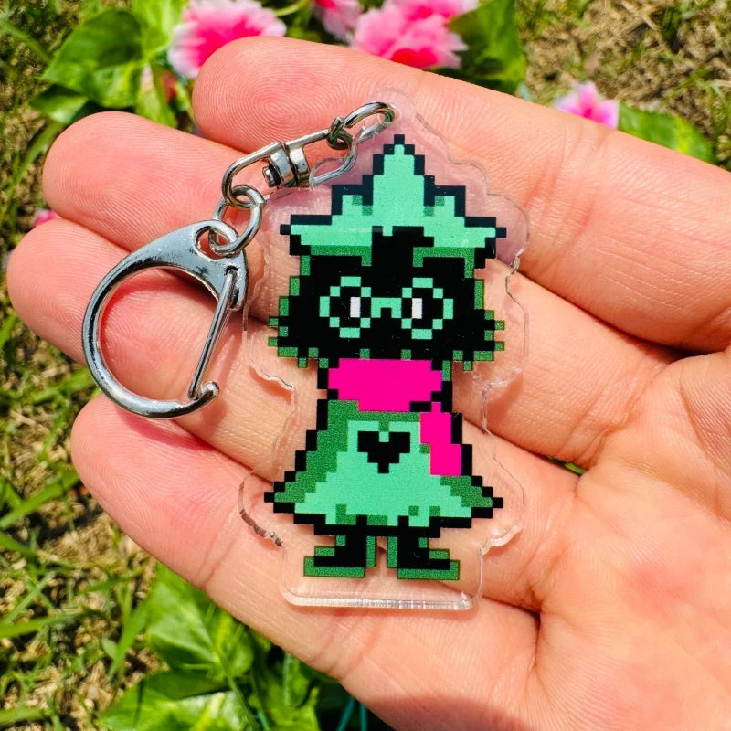 Deltarune Kris, Susie & Ralsei Keychain - Game Character Pendant, Cosplay Accessory & Anime Fan Gift