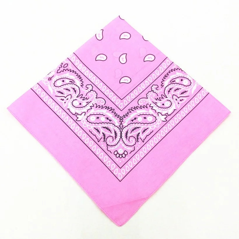 Unisex Cotton Bandana – Paisley Cowboy & Biker Headband, Wrist Wrap & Hair Scarf for Men & Women