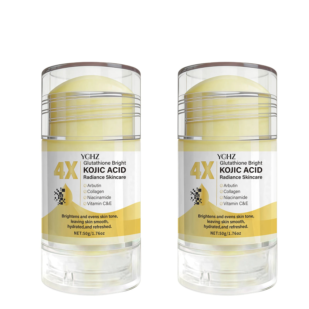 50g Kojic Acid Brightening Cream Stick - Moisturizing Day and Night Skincare for Even-Looking Skin Tone and Dark Spot Care