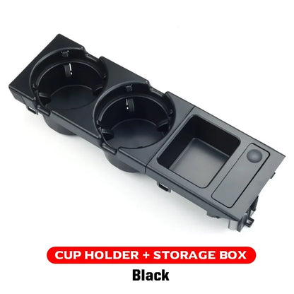 Double Hole Front Center Console Storage Box – Coin & Cup Holder for BMW E46 1999-2006 (51168217953)