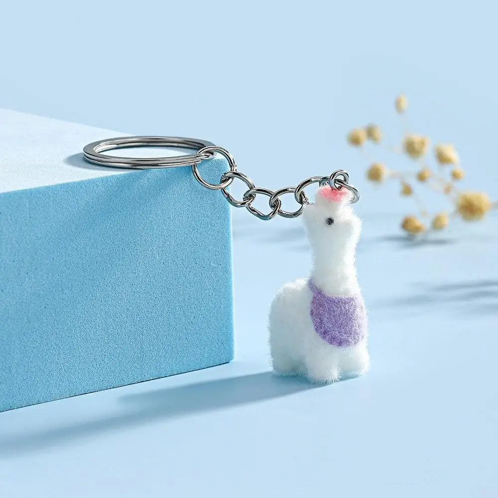Cartoon Plush Koala Keychain – Cute Fluffy Doll Bag Pendant, DIY Keyring Charm Gift for Women