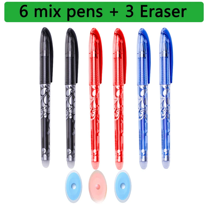 Kawaii Erasable Gel Pens 25-Piece Set - Cute School and Office Writing Pens for Notebooks and Stationery