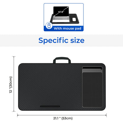 Lap Desk with Mouse Pad & Phone Holder – 21.1×12in Portable, Lightweight, Anti-Slip for Bed, Sofa, Couch