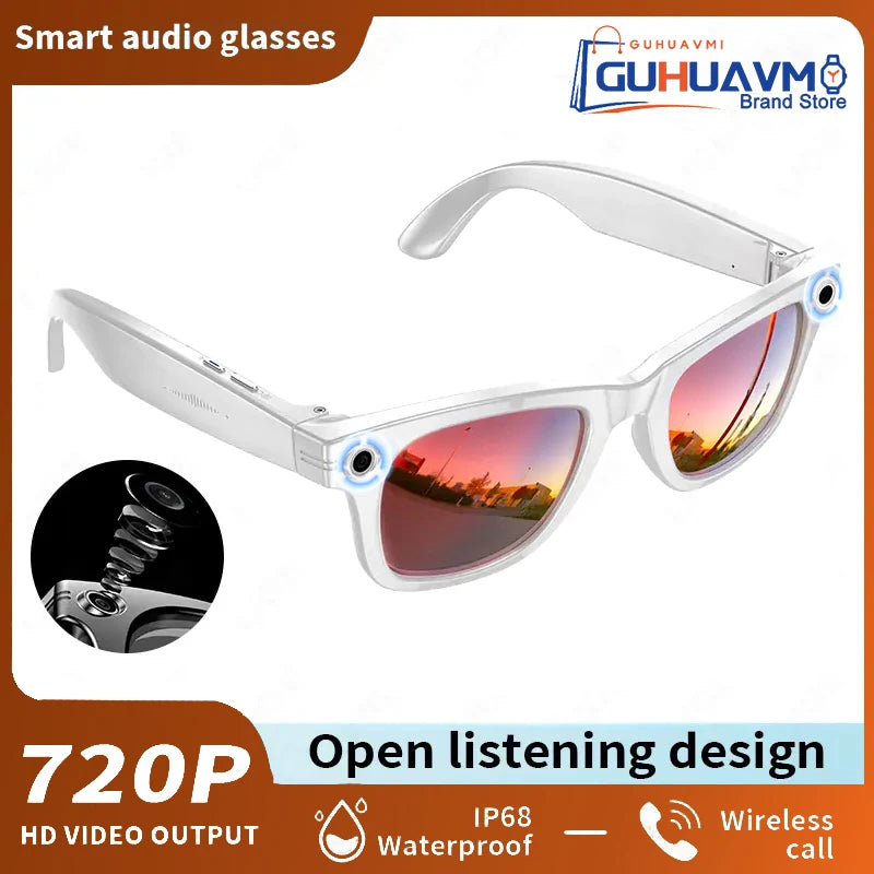 2025 Smart Glasses — Bluetooth Camera, Video Recording, AI Photo Recognition, 100+ Language Translation, Music Player for Men and Women