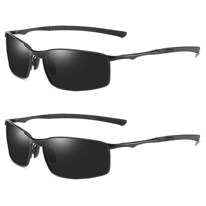 Aoron Polarized Sunglasses — Unisex Driving Mirror Sun Glasses with Metal Frame & UV400