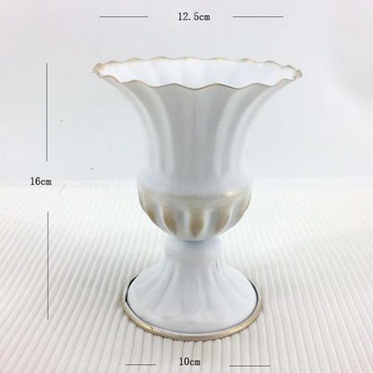 Metal Flower Vase & Candle Holder — Table Centerpiece for Wedding, Anniversary, Party & Hanging Decorations