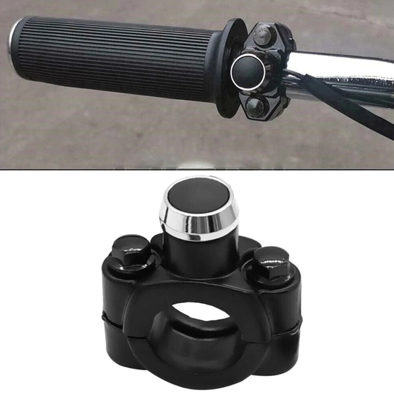Universal 7/8" Motorcycle Handlebar Switch – Aluminum Alloy Horn, Headlight & Strobe Button