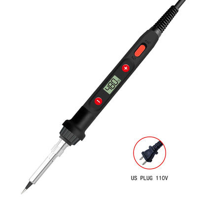 Adjustable Temperature Electric Soldering Iron: 60W/80W Mini Handle Rework Station - Heat Pencil Welding Repair Tools