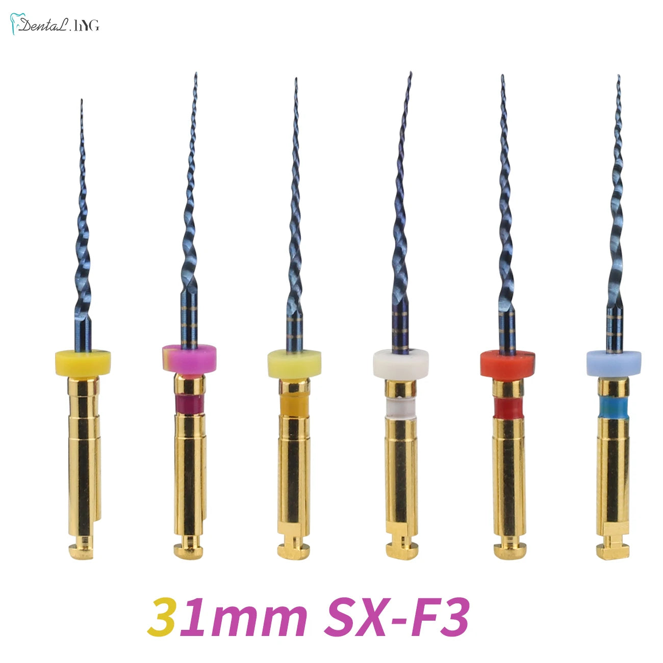 Dental SX-F3 Blue Nitinol Rotary Files – Endodontic Root Canal Engine Tool for Dentistry