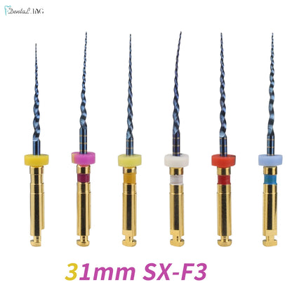 Dental SX-F3 Blue Nitinol Rotary Files – Endodontic Root Canal Engine Tool for Dentistry