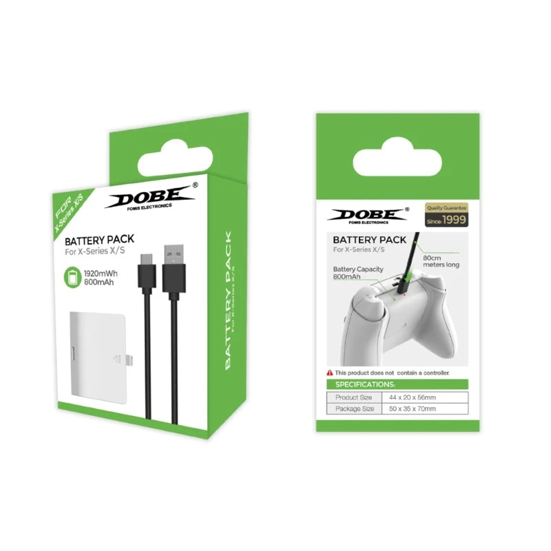 E9LB 800mAh Rechargeable Battery Pack with USB Cable for Xbox Series S Controller