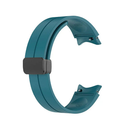 Samsung Galaxy Watch Magnetic Buckle Silicone Strap - Replacement Band for Watch 7/6/5 Pro/5/4 and Classic Models 40mm–47mm