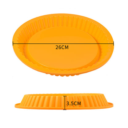 26cm Silicone Cake & Pizza Baking Tray – High-Temperature Mold for Bread, Pie, Toast & Pastry Kitchen Use