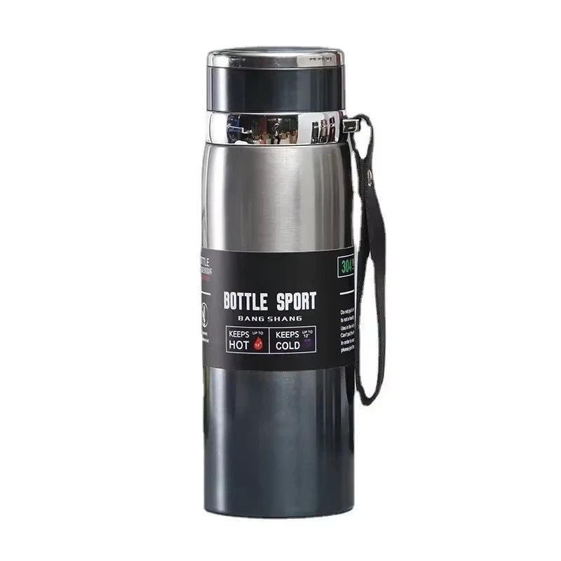 1L Stainless Steel Thermal Water Bottle – Vacuum Insulated Thermos Flask for Hot & Cold Drinks, Coffee & Tea Travel Bottle
