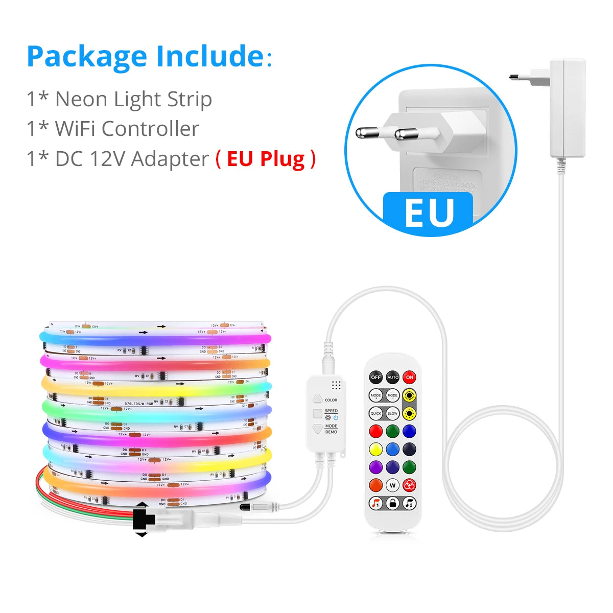 Smart TUYA WS2811 RGB Dreamcolor COB LED Strip – Music & Voice Control, Alexa & Google Home Compatible