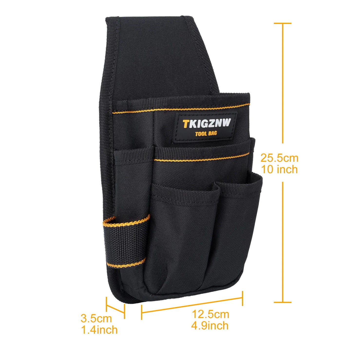 TKIGZNW Heavy-Duty Pocket Tool Pouch - 6-Pouch Electrician Tool Belt with 9 Screwdriver Loops & Adjustable Belt